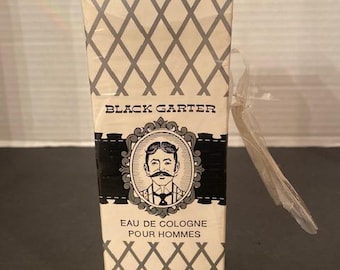 Vintage Black Garter Eau De Cologne by Pierre Vivion in Original Box Discontinued