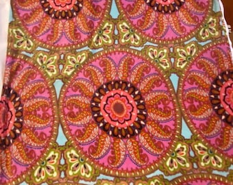 Vera Bradley Resort Medallion Pink Teal Green Throw Blanket Floral Preppy 48x80”