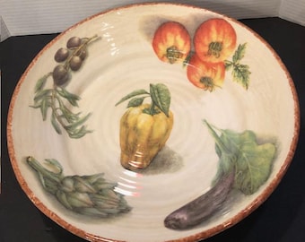 Williams Sonoma Jardin Potager Stor Pasta Serveringsskål Tillverkad i Italien
