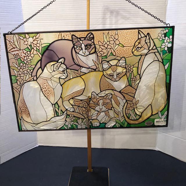 Joan Baker Stained Glass Cats - Etsy
