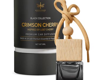 Black Collection Car Air Freshener, Crimson Cherry Scent (8ml)