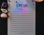 Esoteric Dream Wish List Printable, simple planner page Minimalist Grey Background Journal Page, Digital Download PDF