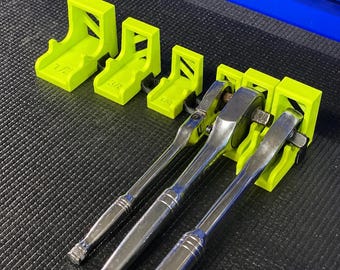 Support magnétique pour clés à cliquet, organisateur modulaire V2 pour coffre à outils, rangement garage mécanicien 1/4 3/8 1/2 PETG