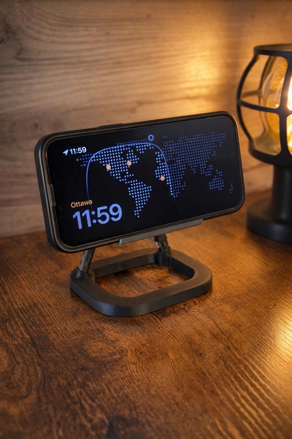 Support de charge MagSafe de bureau Chargeur sans fil magnétique, support téléphone stable, tiges en fibre de carbone, accessoire bureau