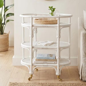 Coastal Bar Cart 32'' x 19'' x 35''