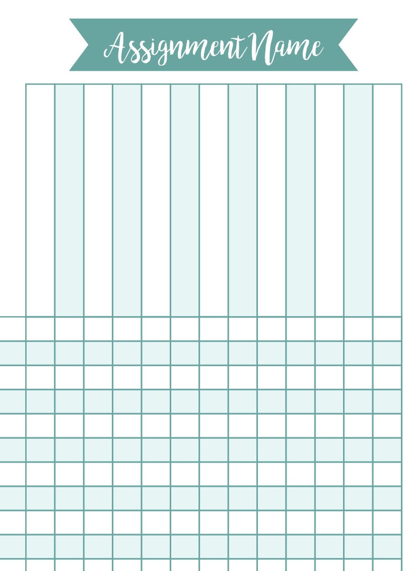 Assignment Grade Tracker Classroom Management Tool Grade | Etsy
