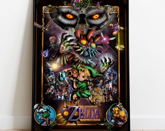 Zelda Majoras Mask Poster | Rolled Canvas Print
