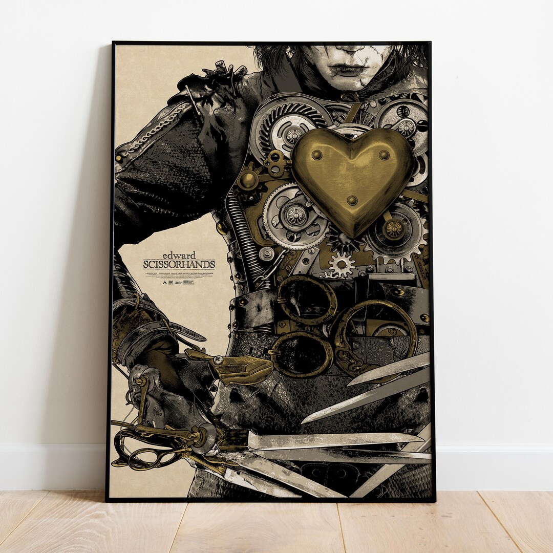 Edward Scissorhands Poster | Tim Burton Wall Decor | Rolled Canvas ...