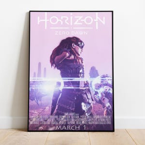 Horizon Zero Dawn Poster | Aloy Wall Decor | Rolled Canvas Print | Gift Video Game Poster
