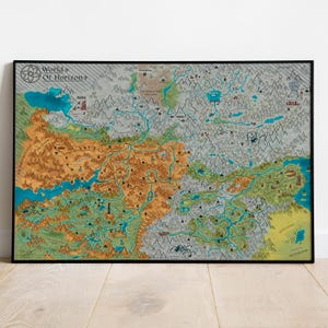 Horizon Zero Dawn Map | Rolled Canvas Video Game Poster