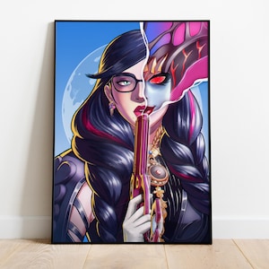 Poster di Bayonetta / Decorazione murale Cereza / Stampa su tela arrotolata / Poster regalo del videogioco