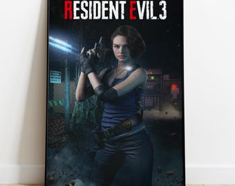 Resident Evil 3 Canvas Print | Jill Valentine Video Game Art