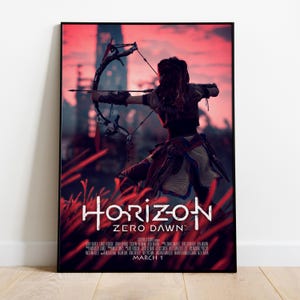 Horizon Zero Dawn Poster | Aloy Canvas Print, Video Game Art