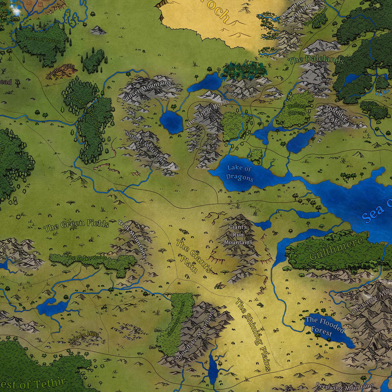 Toril Northwest Faerun Poster | Dungeons & Dragons Wall Decor | Rolled  Canvas Print | Gift Fantasy Game Poster - Etsy New Zealand