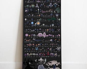 Hollow Knight Bestiary Poster | Hallownest Creatures Wall Decor | Canvas Print | Gift Video Game Poster