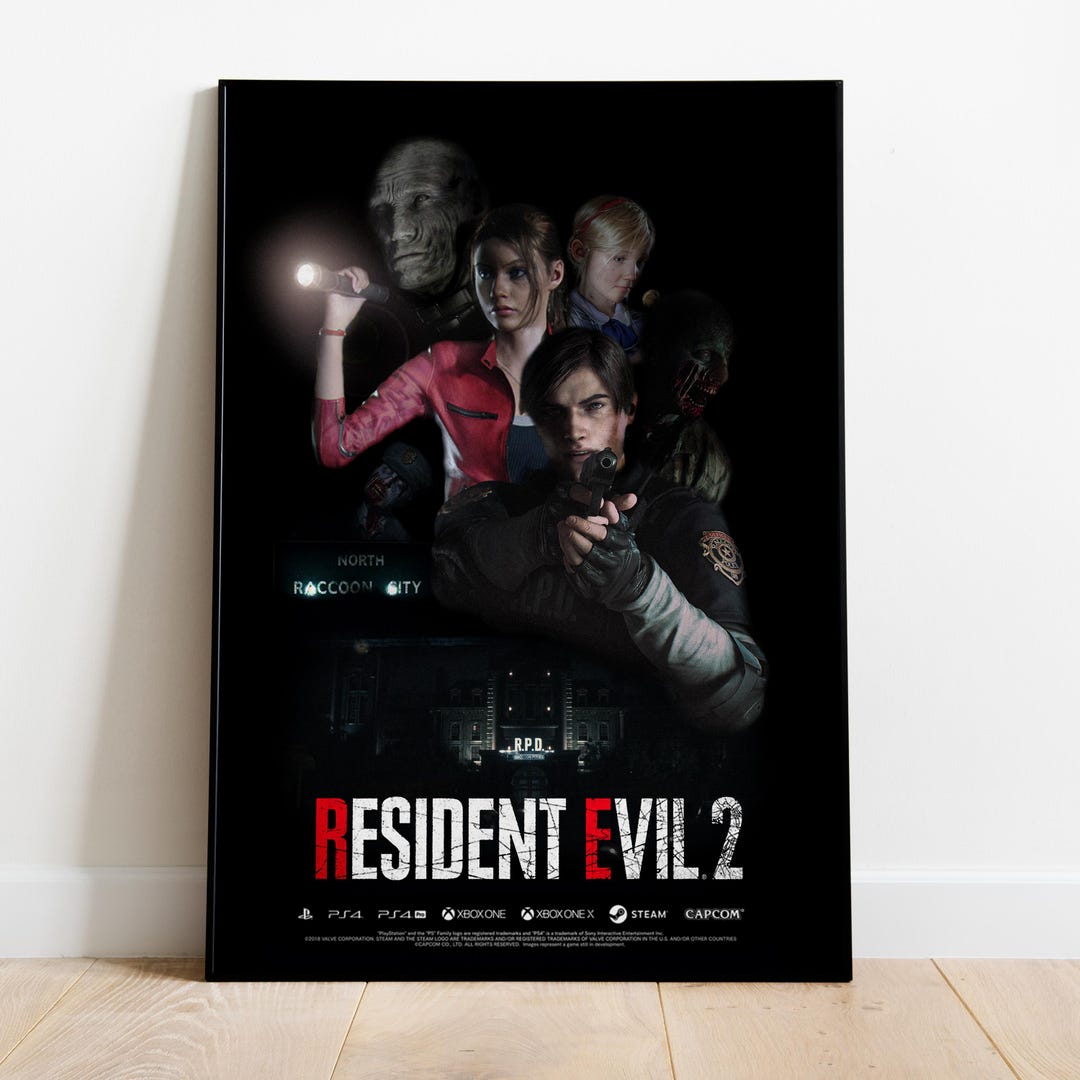 resident-evil-2-poster-claire-redfield-wall-decor-rolled-canvas