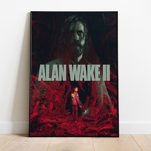 affiche d&#39;Alan Wake | Décoration murale jeu d&#39;horreur | Impression sur toile roulée | Poster de jeu vidéo cadeau