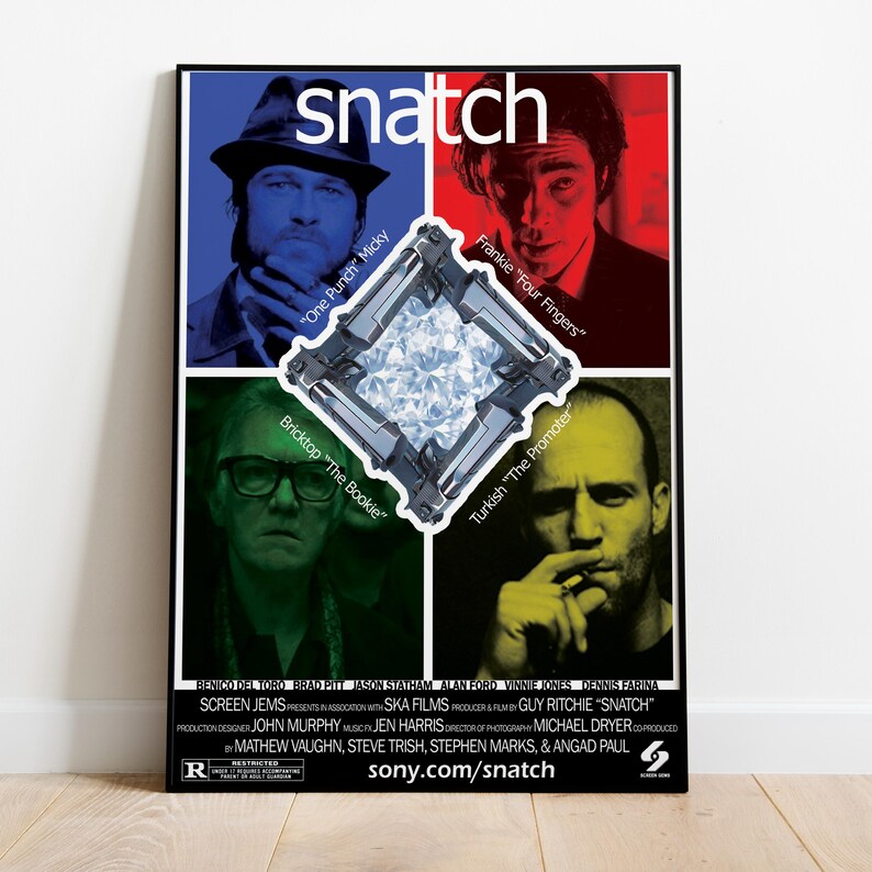 Snatch Border Snatch Poster | Mickey O'neil Wall Decor | Rolled Canvas Print | Gift ...