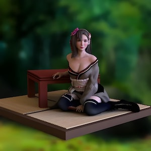 Battle Maiden Heroine Figurine STL | Sporty Fighter Statue | Fantasy Collector Model | 3D Print Files
