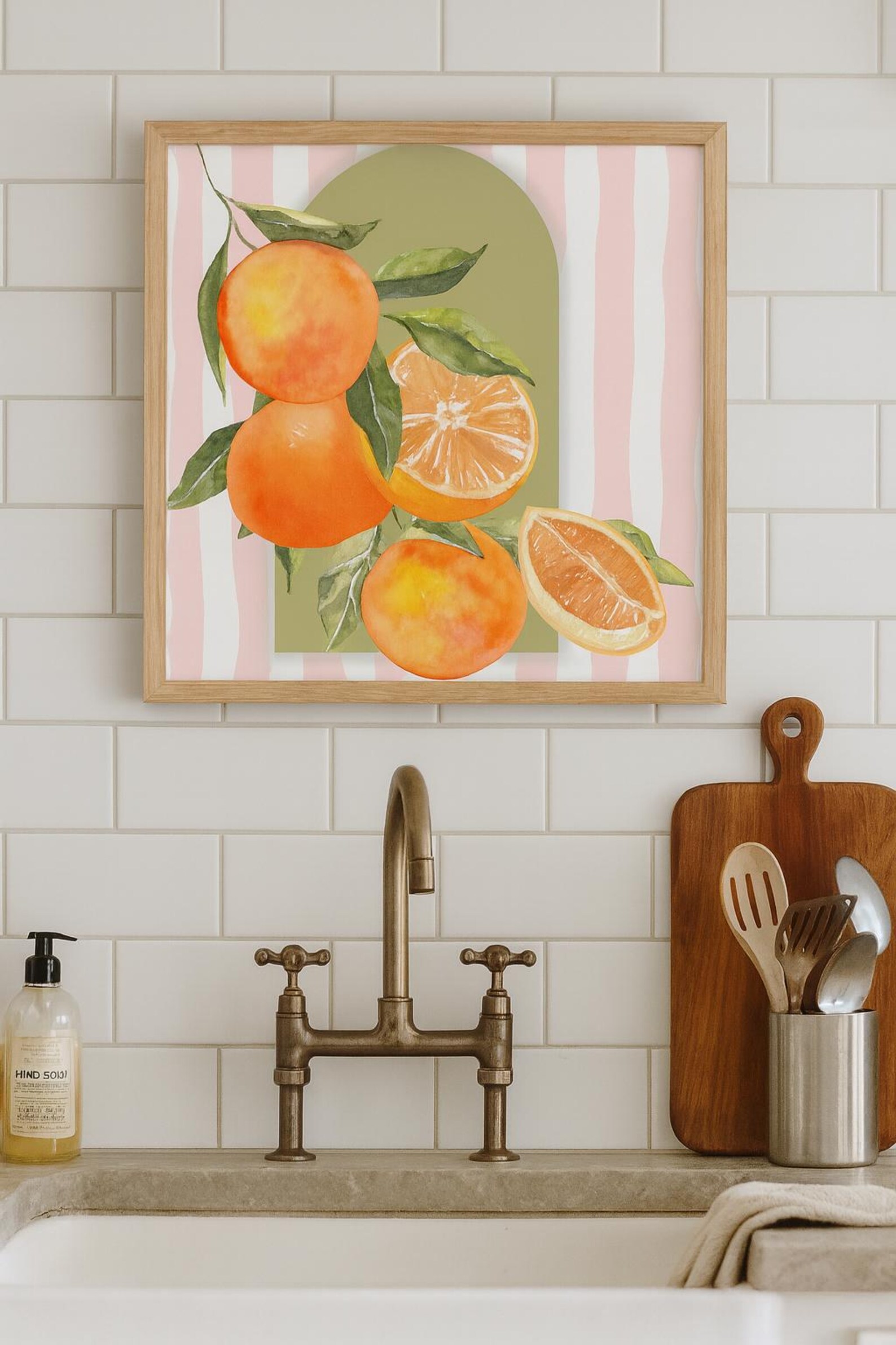 add a touch of nature to your kitchen with citrus... Watercolour Fruit Kitchen Prints | Colourful Gallery Wall Art | Set of ...