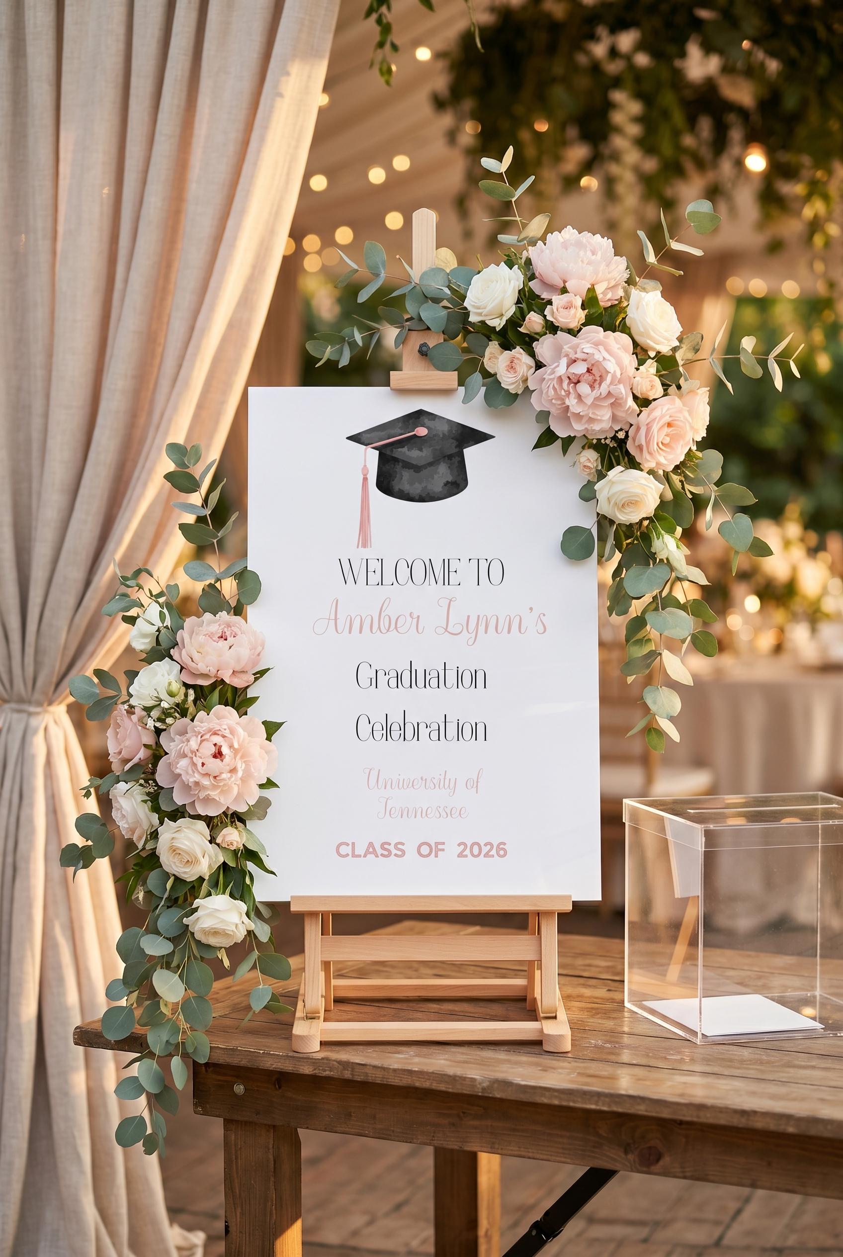 Graduation Welcome Note Graduation Welcome Sign | Editable Digital Download Template - Etsy