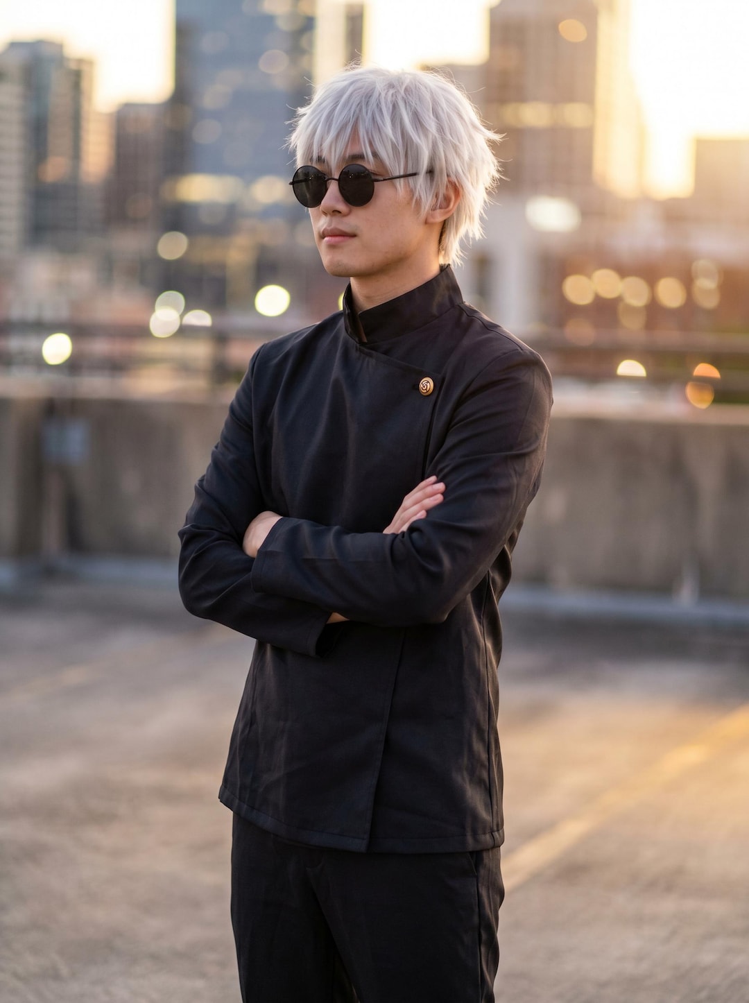 Satoru Gojo Cosplay Costume, Jujutsu Kaisen Full Set, JJK Gojo Outfit, Black Uniform Cosplay, Anime Expo Costume, Blindfold Wig Included - Etsy UK