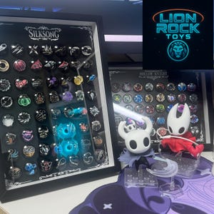 Hollow Knight Magnetic Charm Set - Complete Collection with Display Frame, 3D Painted Game Badges, Knight’s Mantle Wall Art & Gift Box image 2