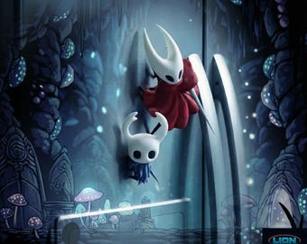 Hollow Knight Inspired Magnetic Figures - 3D Printed Hornet & The Knight Fridge Decor - Silksong Gamer Gift - Climbing Bug Hero Statues