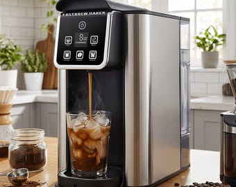 Cafetière FastBrew, chaude ou glacée, infusion de 15 secondes, compatible avec le sol K-Cup, réservoir de 50 oz