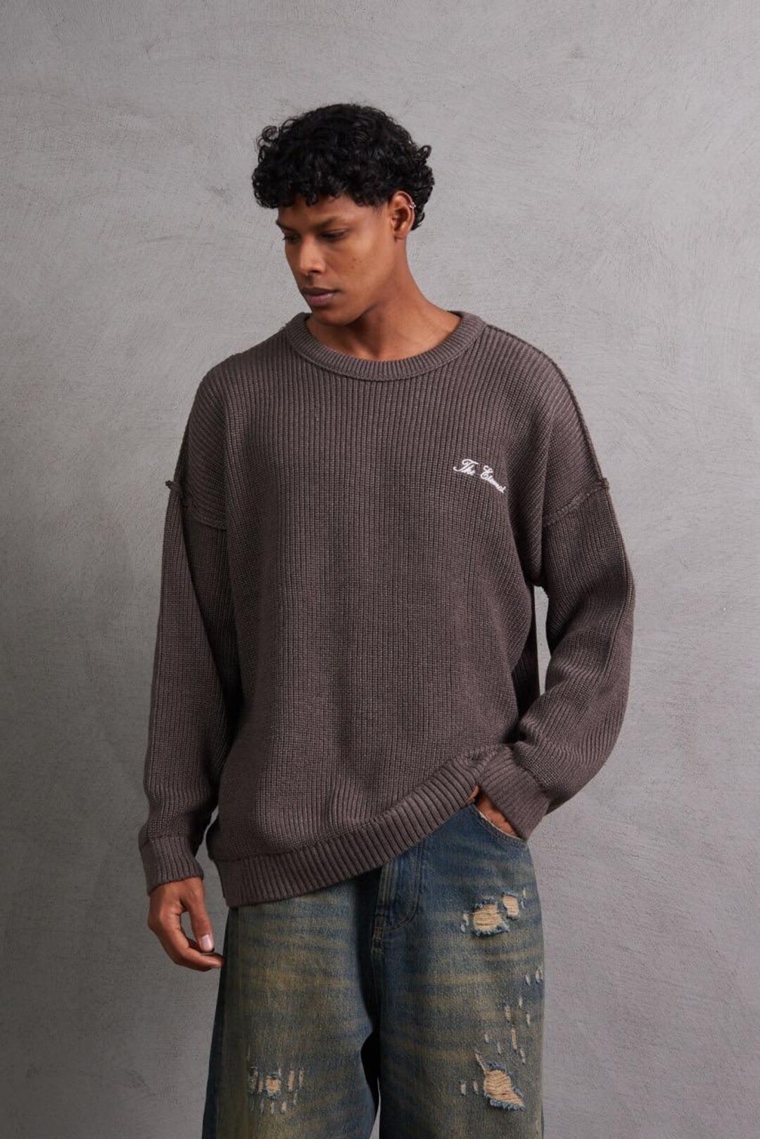 Designer Knit Sweater “eternal Form Vision” – Streetwear Loose Fit ...