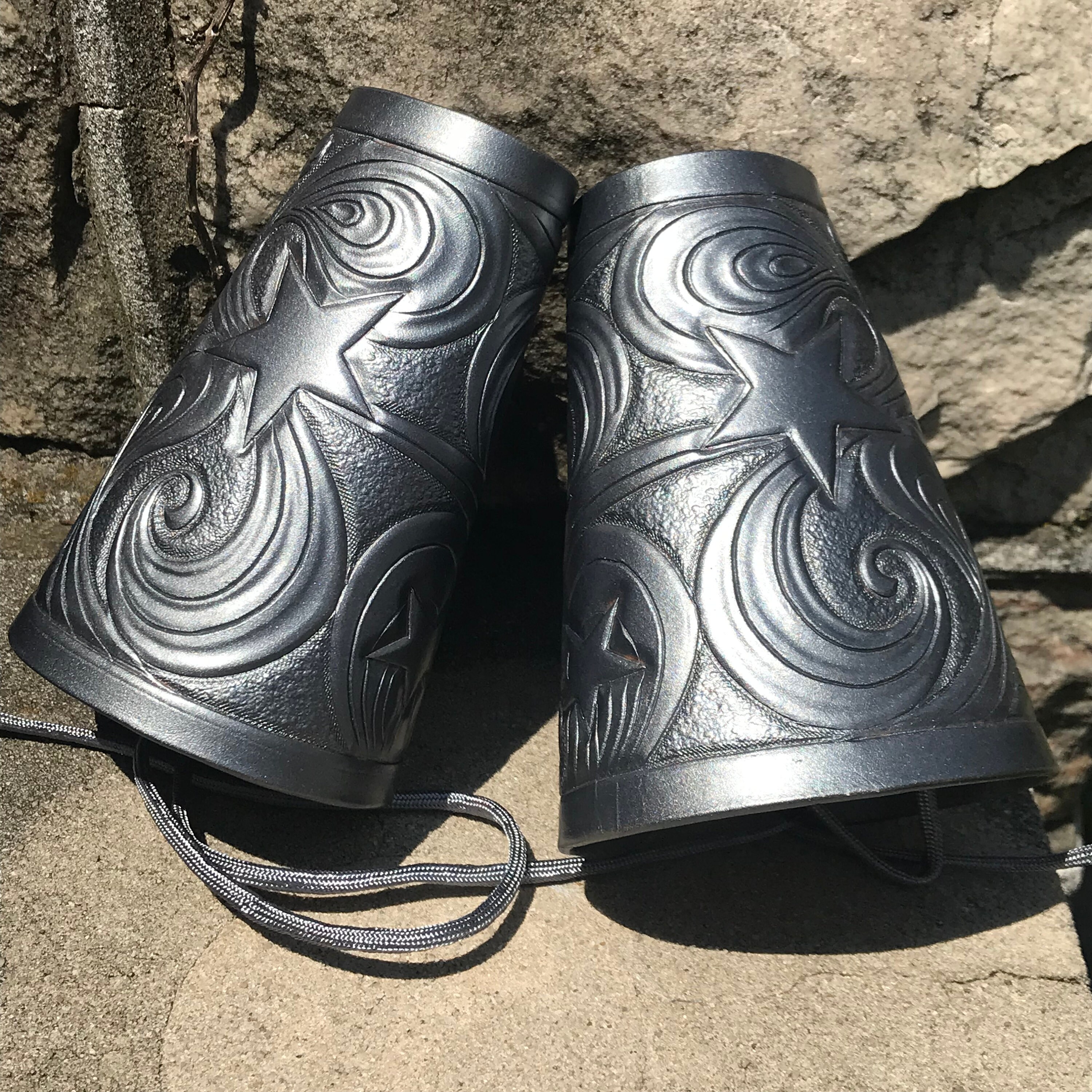 Leather Bombshell-inspired Warrior Bracers 