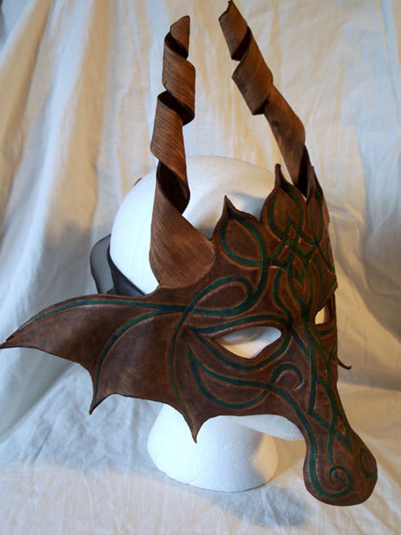 Custom Leather Dragon Mask image 7