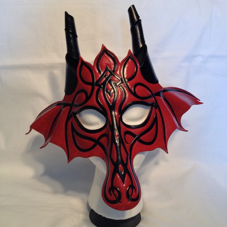 Custom Leather Dragon Mask Etsy