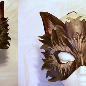 Custom Leather Wolf Mask - Etsy