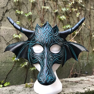 Custom Leather Dragon Mask image 1