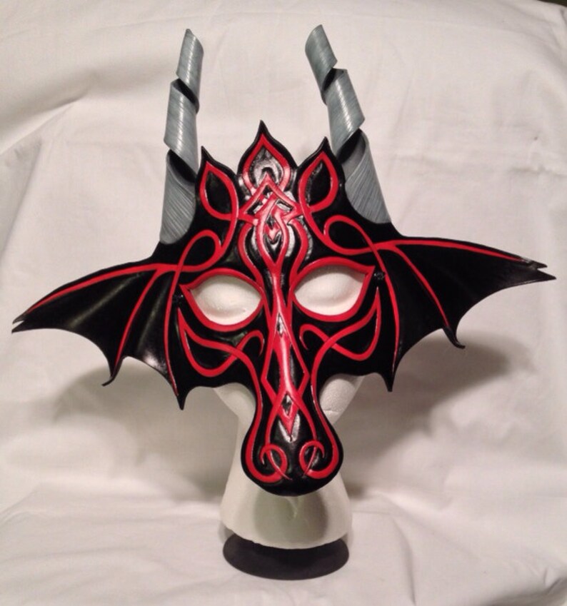 Custom Leather Dragon Mask Etsy