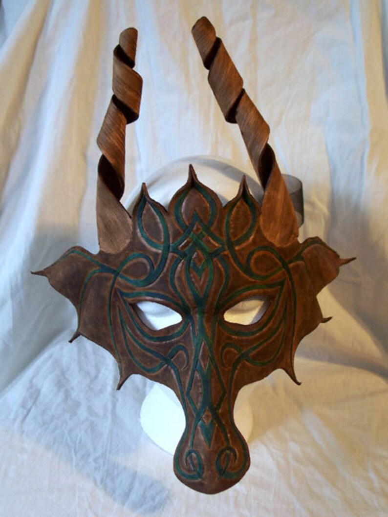 Custom Leather Dragon Mask image 6