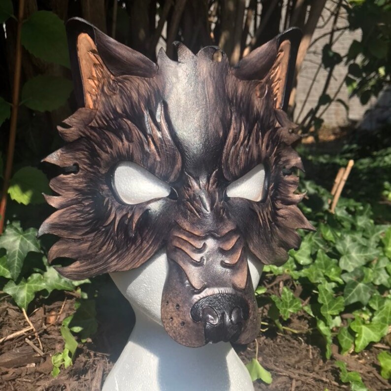 Wolf Mask With Full Snout Etsy