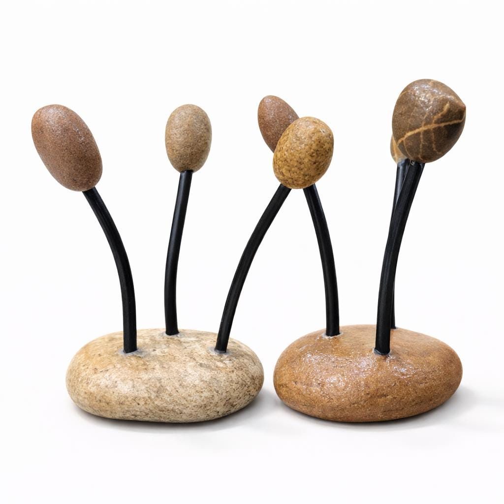 Pebble Sponge Holder – Handmade Natural River Stone Sponge Stand ...