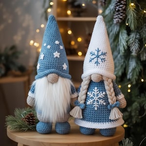 Winter Gnome Couple Crochet Pattern - PDF File