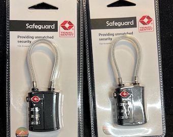 2 TSA Approved Travel Luggage Locks 2 NEW in package for Suitcase & Bags