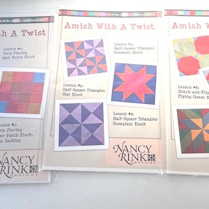 Amish With A Twist BLOCK PATTERNS For Quilts 9 Different  New In Package