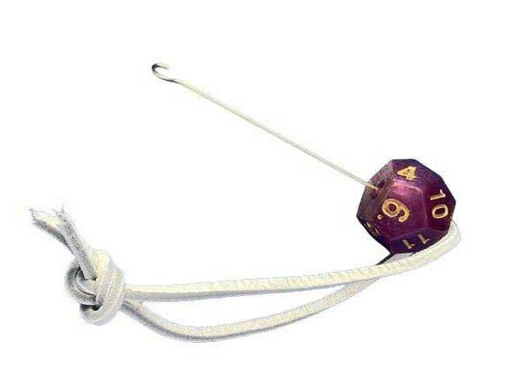Pink with Hearts and Glitter 8-Sided Dungeons & Dragons Dice Orifice Hook for Spinning Wheel