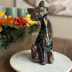 Fenton Art Glass Winking Alley Cat Iridescent Carnival Glass 11