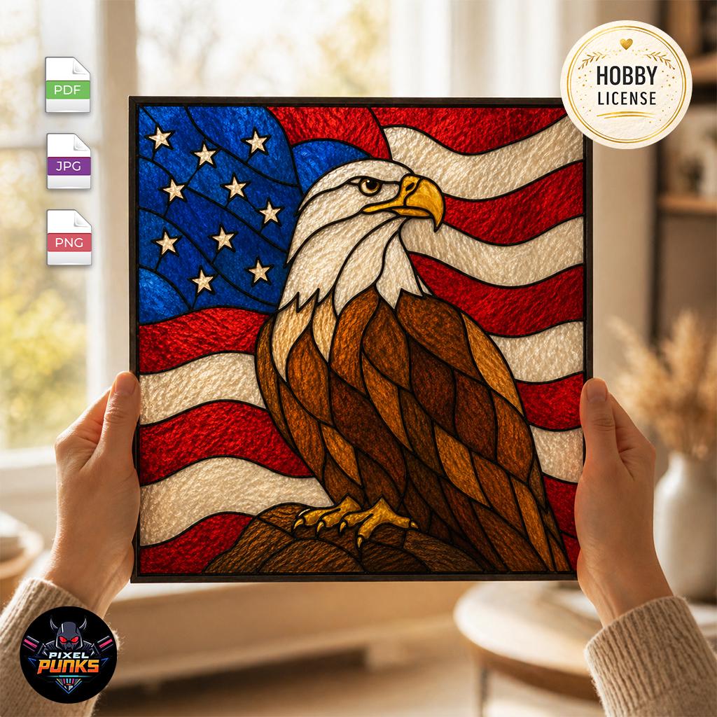 Flag Stained Glass Panel - Etsy