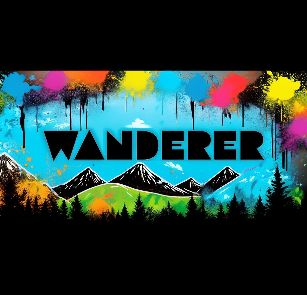 Wanderer Graphics Wanderer Font, Graffiti Street Art, Digital Images JPEG Files, 2 Sizes ...