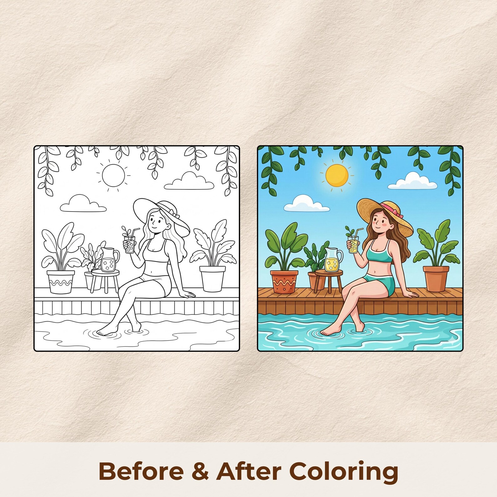 Soft Summer Days Coloring Book – Cozy & Relaxing Adult Coloring Pages ...