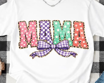Preppy Pink Mama Checkered Png, Mama Floral Png, Leopard Png, Pink Mama Floral, Dalmatian Dots, Lighting Bolt, Mothers Day Png, Retro Mama