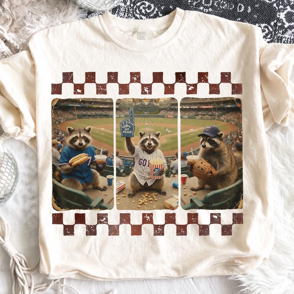 Baseball Raccon Funny Raccoon Baseball PNG, Ballpark Trash Panda Fan Design, Baseball ...