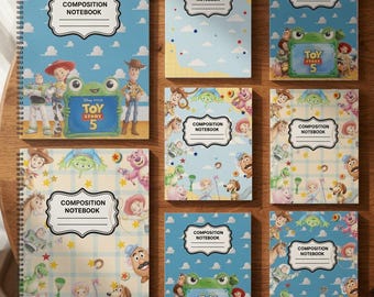 Toy Story Notebook Cover, Back to School Notebook Cover, Printable Composition Book Cover, PDF Download, Canva Template, Kids School
